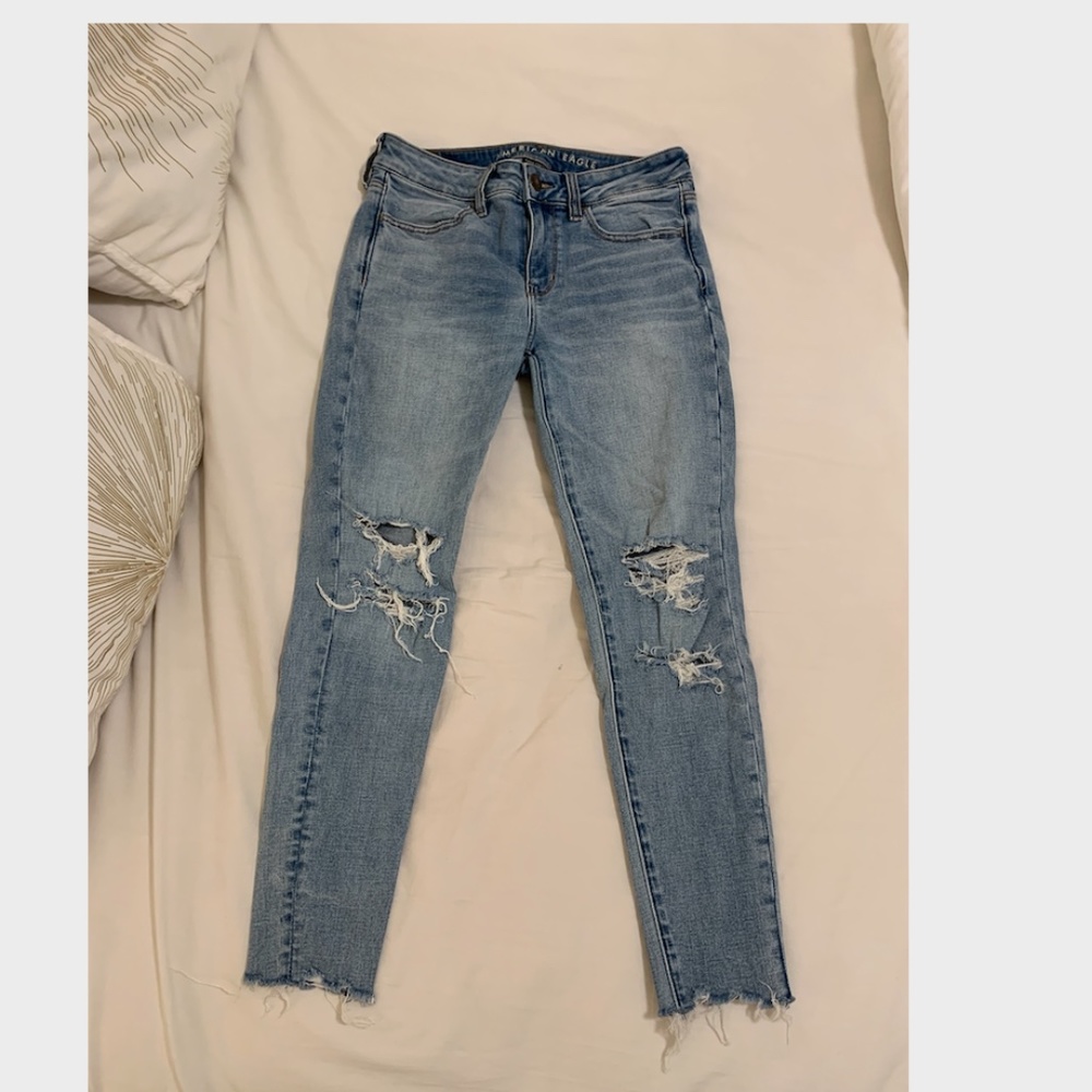American Eagle Light Blue Super Stretch Jeggings